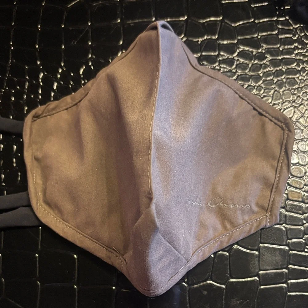 Rick Owens Olive and Black Face Mask